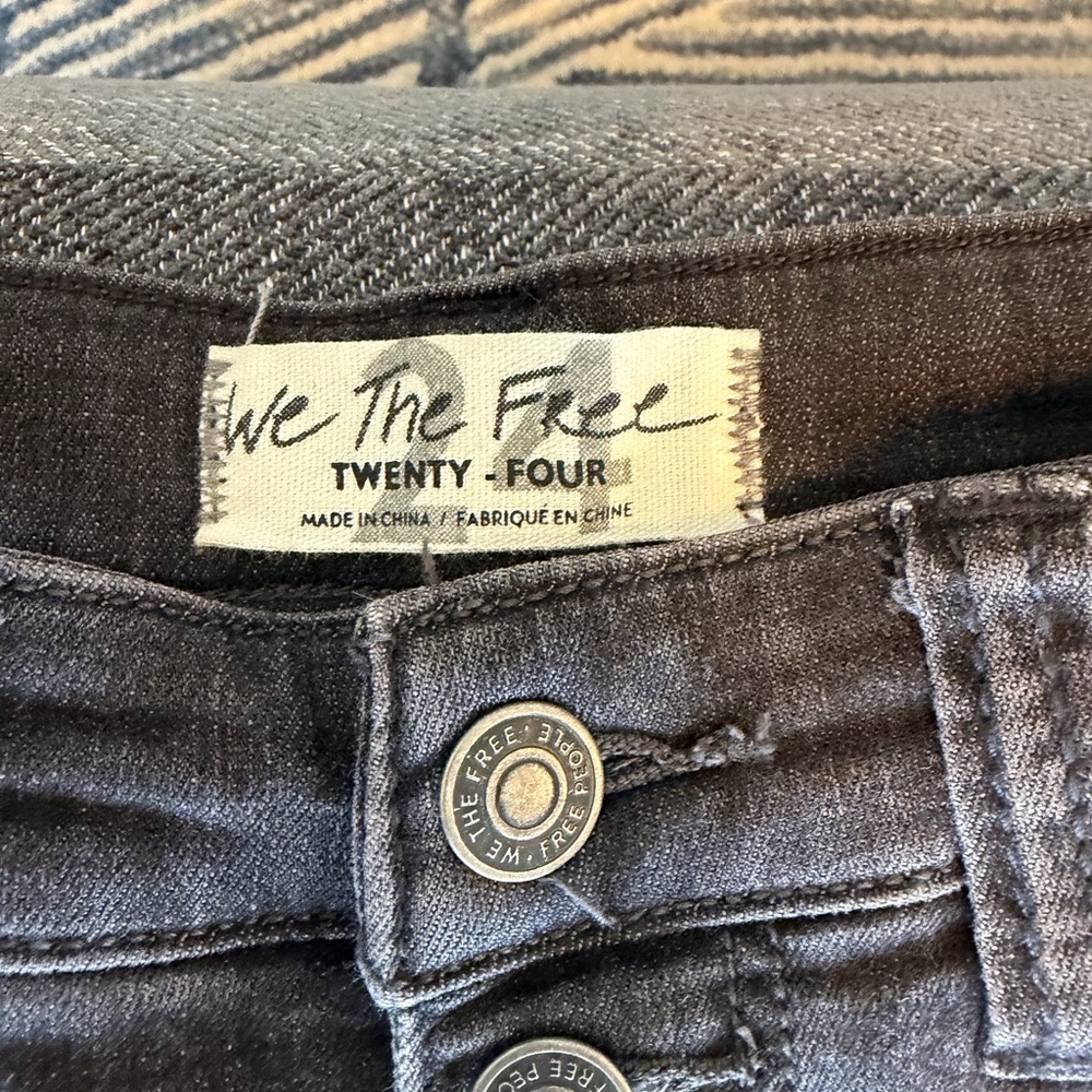Hippie Y2K Grunge Goth Punk Gothcorp  Boho We The Free Flare Jeans 24 Button Fly - Picture 8 of 8